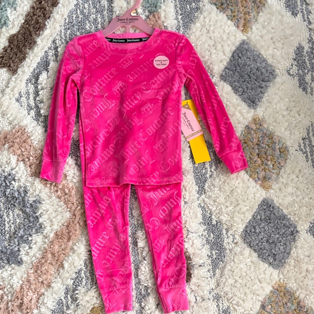 Juicy Couture Vibrant Pink Kids Pajama Set